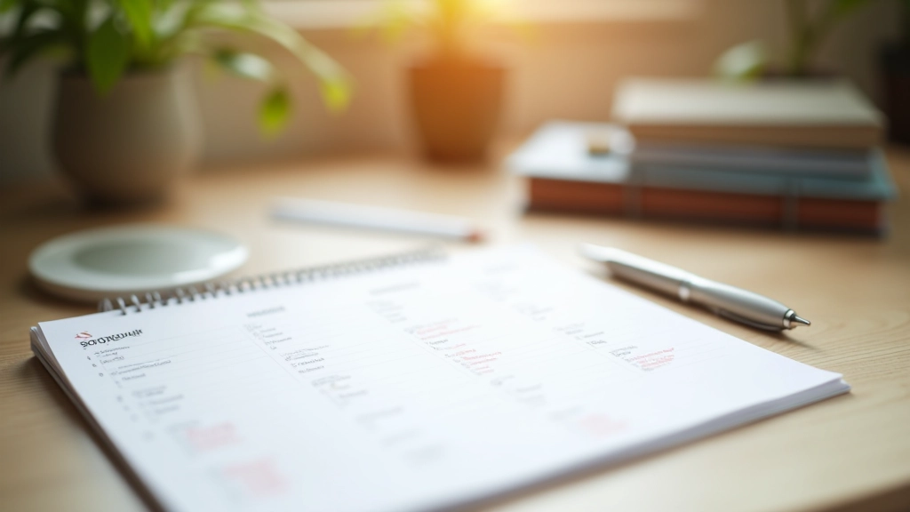 Kalendář na stole s označenými pravidelný sociálními akcemi