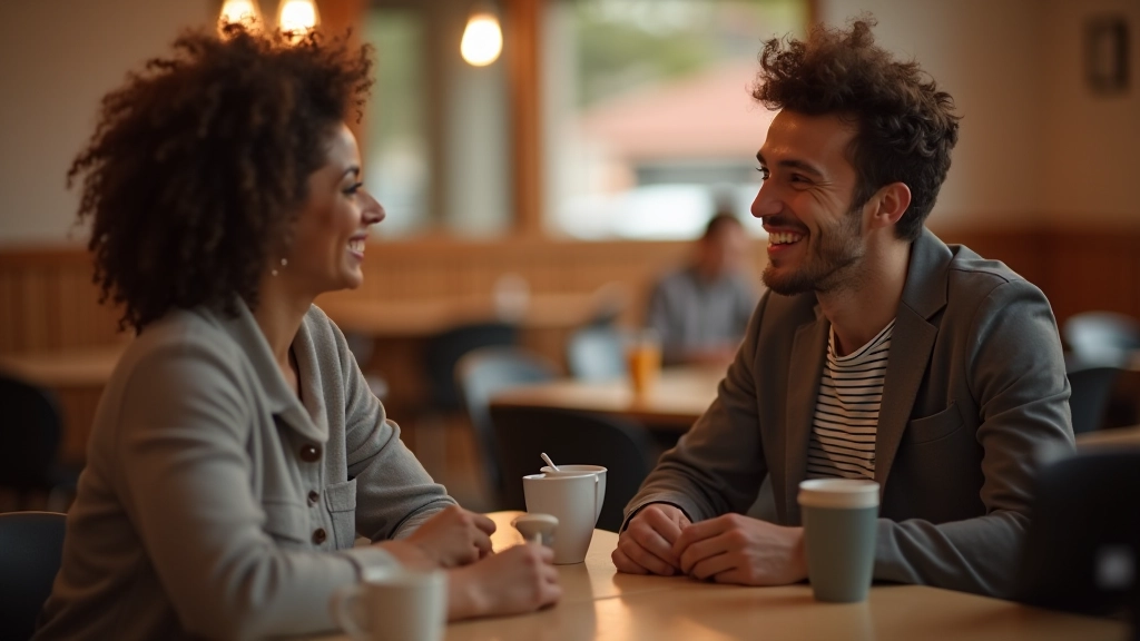 Skupina lidí navazujících přátelské rozhovory v příjemném prostředí